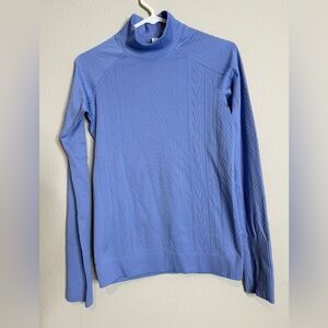 lululemon athletics Periwinkle Blue mock neck top size 6